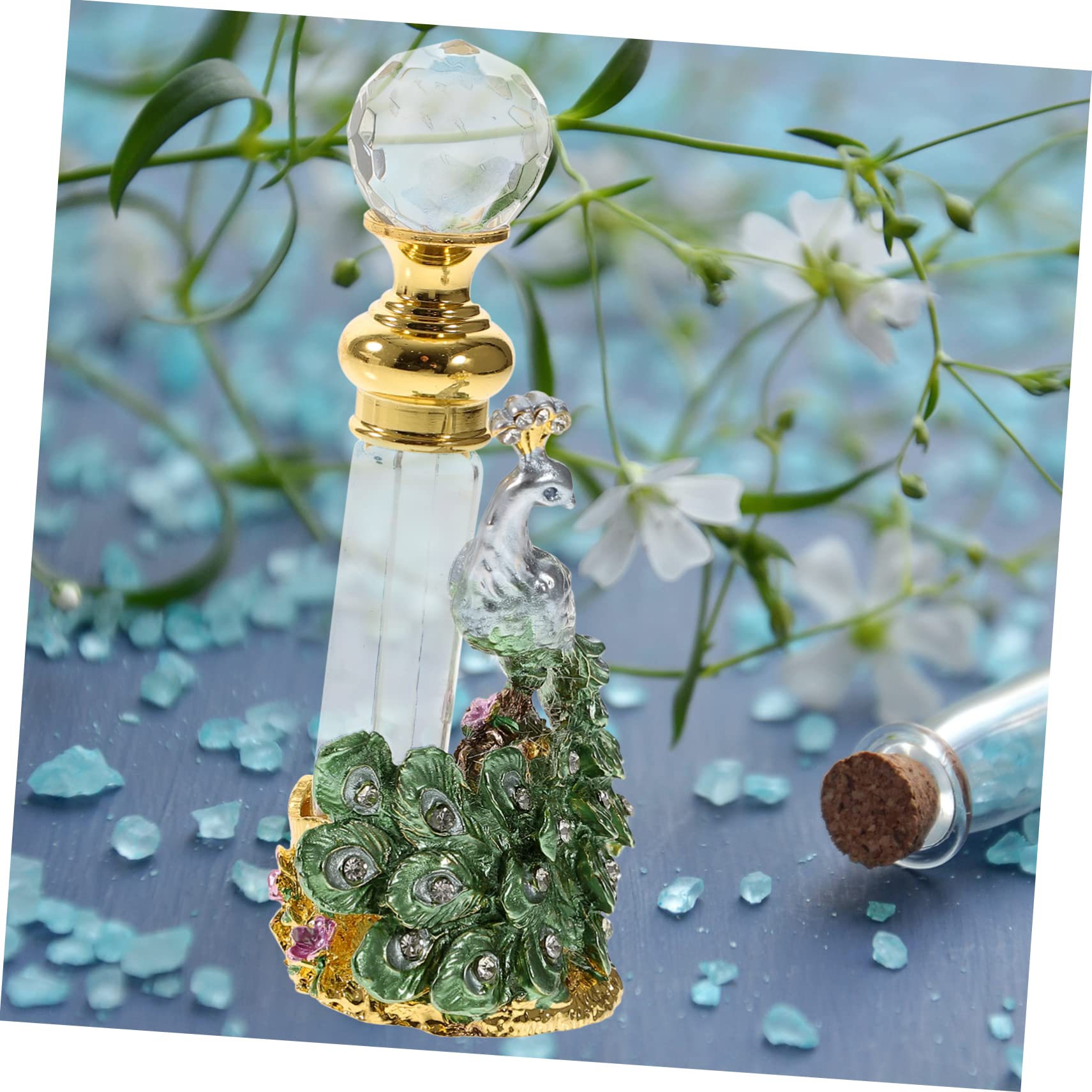 Amosfun 3stücke Retro Parfümflasche Nachfüllbar Dekorativ Für Ätherische Öle Und Aromatherapie Grünes Design Mit Bunten Mustern Für Unterwegs