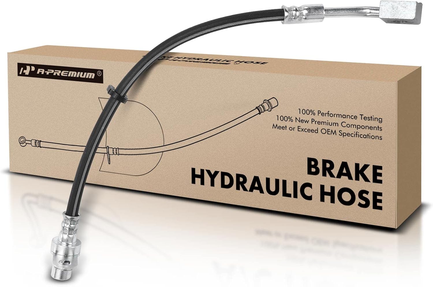 A-Premium Front Passenger Side Brake Hydraulic Hose Compatible with Ram and Dodge Models - 1500 2011-2018, 1500 Classic 2019, Ram 1500 2006-2010