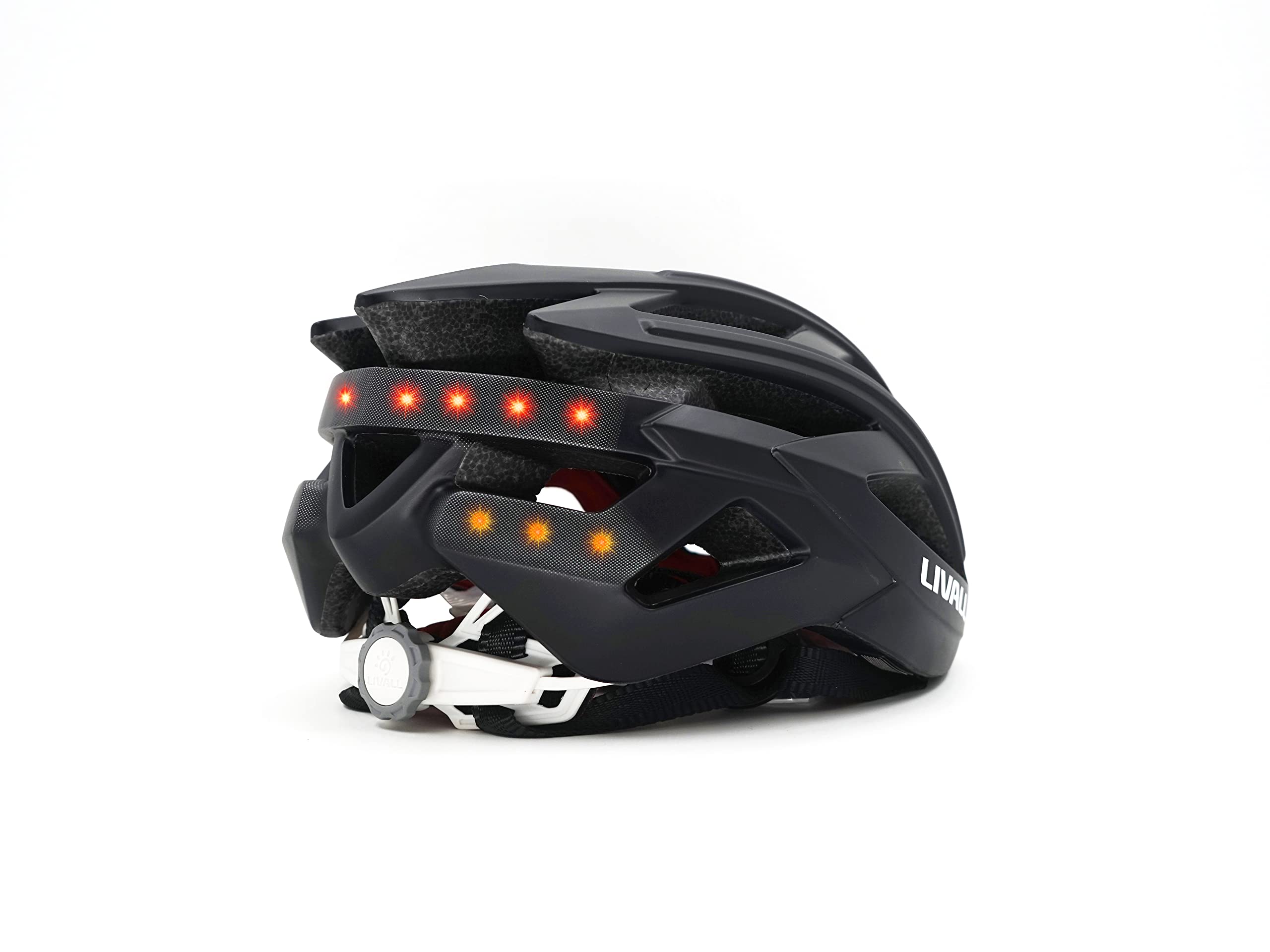 LIVALL BH60SE Neo Smart Fahrradhelm, intelligenter Helm für Damen und Herren, LED-Rücklicht, Blinkern, Bremslicht, Bluetooth, SOS-Alarm, Anti-Loss, Auto On/Off, Unisex, Schwarz, Größe 55-61 cm