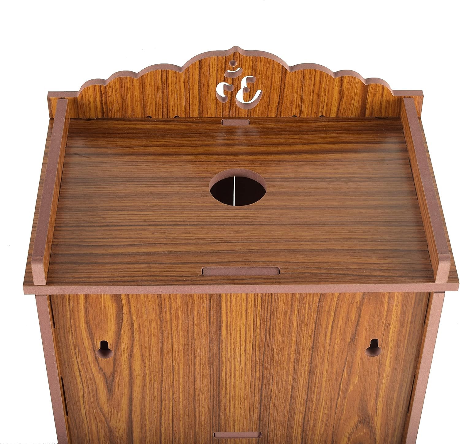 Webelkart Tempio in legno realizzato a mano con porte e scatola portaoggetti | Pooja Mandir da appendere alla parete per casa e ufficio | Spazioso design Puja Ghar – 71,1 cm di altezza