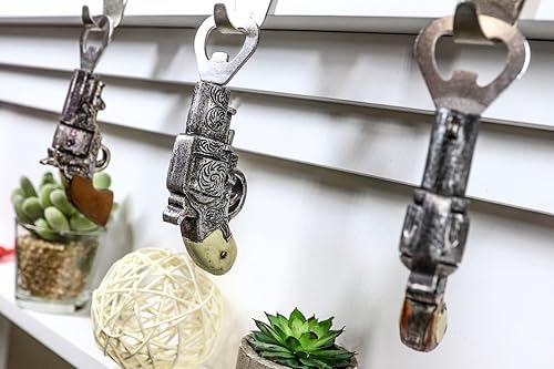 Miniatura 6 de Ebros Gift Paquete de 3 pistolas rústicas rústicas del viejo mundo proscrito vaquero doble seis disparadores revólver pistolas de soda, cerveza,