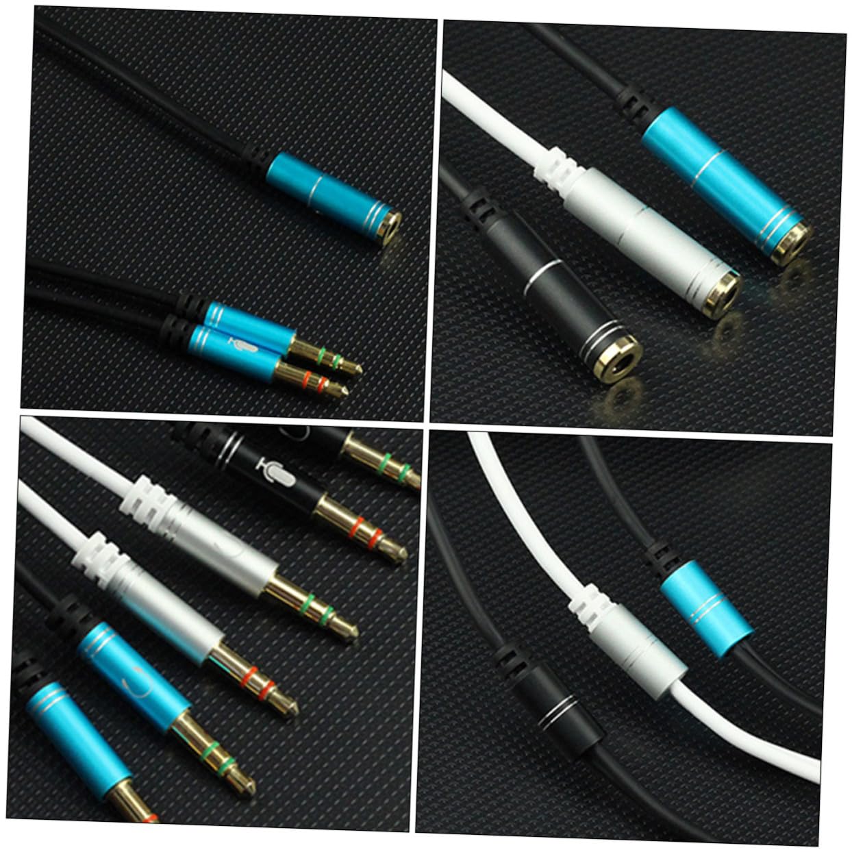 OSALADI 10pezzi Splitter Audio Adattatore Per Cuffie e Microfono Compatibile Computer e Smartphone Design e Facile Installare