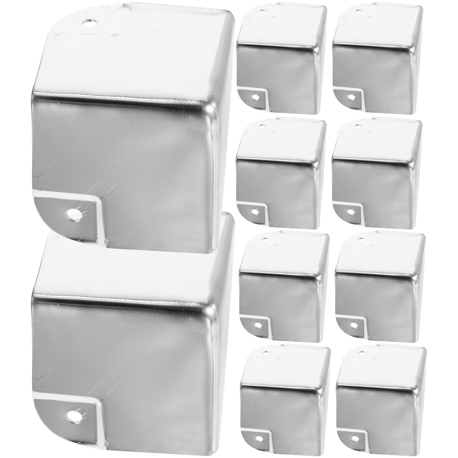 Protection d'angle en fer argenté décorative pour coin de boîte en bois et meuble de rangement