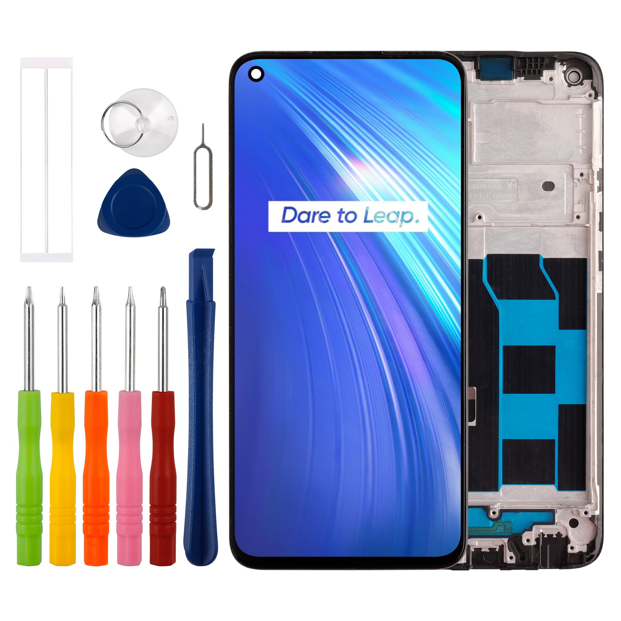 Écran Realme 6 de remplacement LCD 6,5 pouces avec cadre - 7