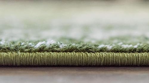 Miniatura 5 de Unique Loom Richmond Collection - Alfombra de área con medallón (5 pies 3 pulgadas, cuadrada, verdemarfil)