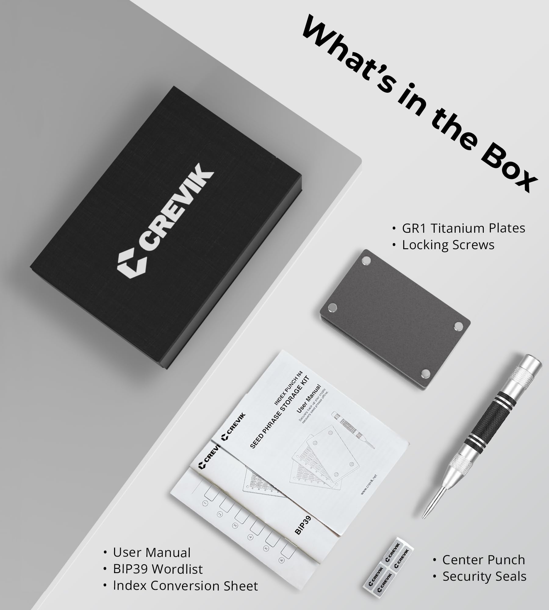 Crypto Seed Phrase Storage Titanium Crypto Seed Phrase Backup Plate & Punch  Kit - Fireproof, Waterproof Cold Storage For Bitcoin & Ethereum Wallets  Seed Storage