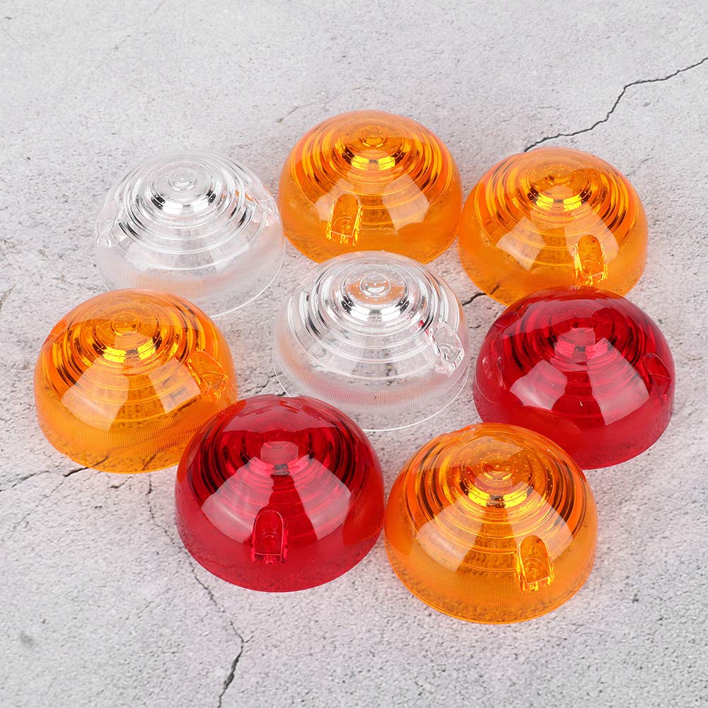 Aramox 8 Pezzi Kit Lenti per Indicatore Luminoso, Giallo Bianco Rosso Indicatore di Coda Laterale Sostituzione Lente della Lampada per Serie 3/