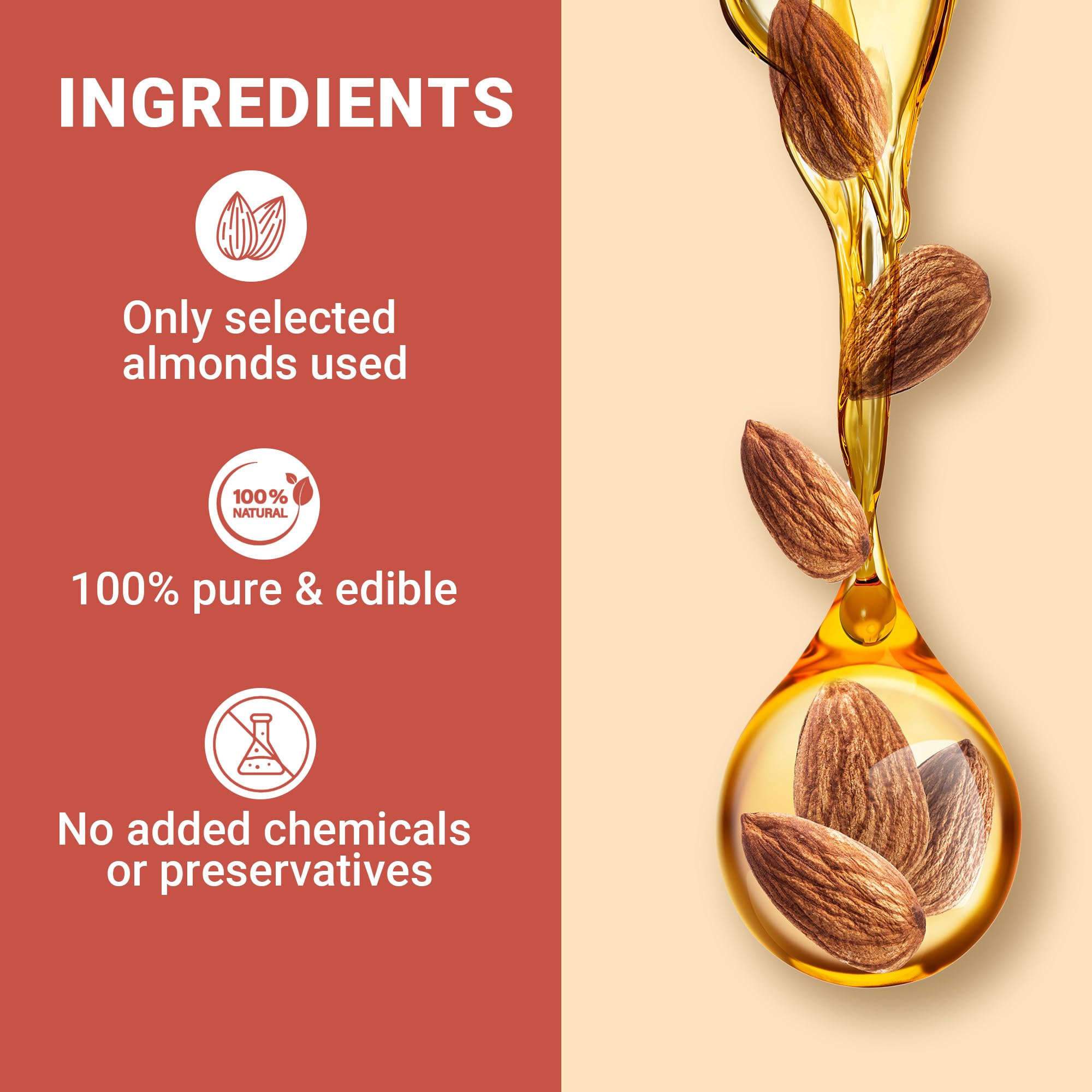 UPAKARMA Ayurveda Premium Badam Rogan Oil - 100ml | Pure & Natural Cold Pressed Sweet Almond Oil | Promotes Skin & Hair Health | Pack of 1 1