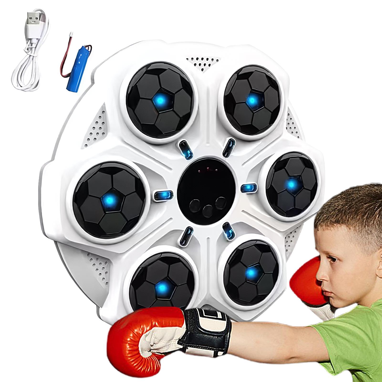 Punzonatrice musicale,Punzonatrice musicale - Macchina per l'allenamento di boxe montata a parete,Punzonatura musicale regolabile da muro, attrezzatura elettronica per allenamento per casa, interni, p