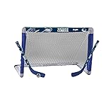 Franklin Sports NHL Vancouver Canucks Mini Hockey Set - Kids Indoor Knee Hockey Goal, Ball, + 2 Mini Stick Combo Set - Youth NHL Team Indoor Toy Sets - Ages 3+