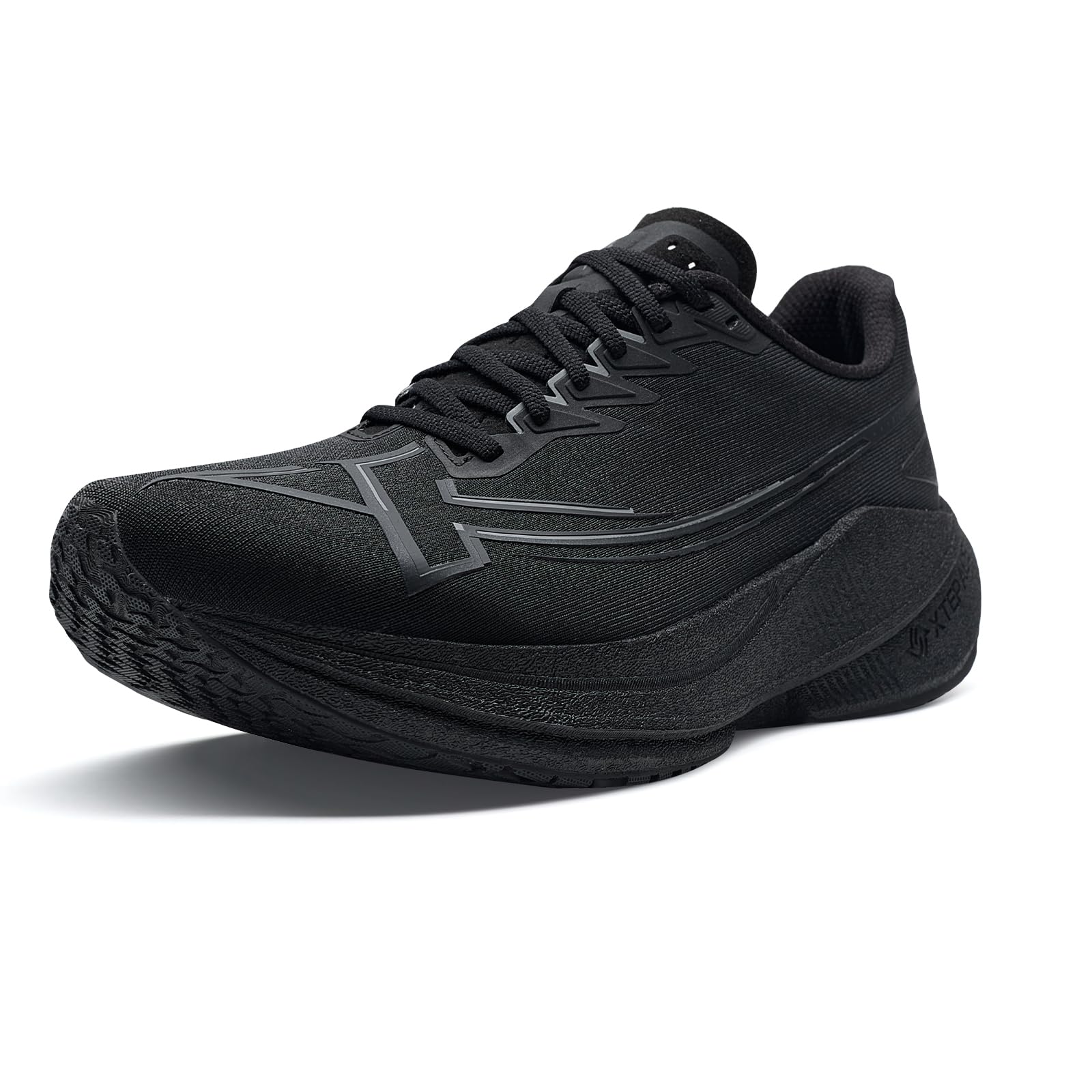 XTEP Laufschuhe Herren, Einsteiger Marathonlaufschuhe, Carbonplatte in Schaufelform, 70% Dämpfung, Leichte Wettkampf-Laufschuhe, Atmungsaktiv rutschfest Gedämpft