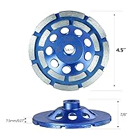 Vista 2 de SALI Muelas abrasivas de hormigón de 4.5 pulgadas, 3 piezas, 16 segmentos de diamante turbo, árbol 5/8-11, rueda abrasiva de diamante apta