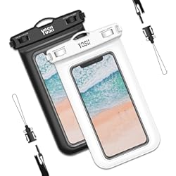 YOSH Funda Impermeable Móvil IPX8 Universal 2 Unidades, Bolsa para Móvil Estanca a Prueba de Agua para iPhone 12 Pro Mini 11 XR X 8 7 6 Galaxy A51 A71 Xiaomi Poco X3 RedMi Note 9 hasta 6.8