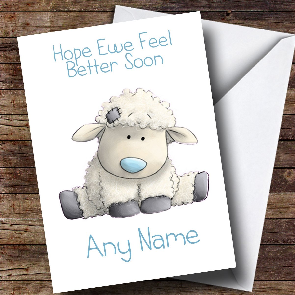 Personalised Hope Ewe Feel Better Get Well Soon Card | Get Well Soon Card | Sorry You are Poorly