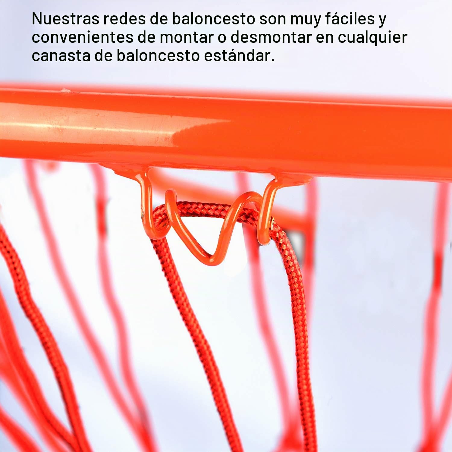 2 juegos de red de nailon de repuesto para baloncesto con 12 agujeros estándar para canasta de baloncesto para entrenamiento al aire libre