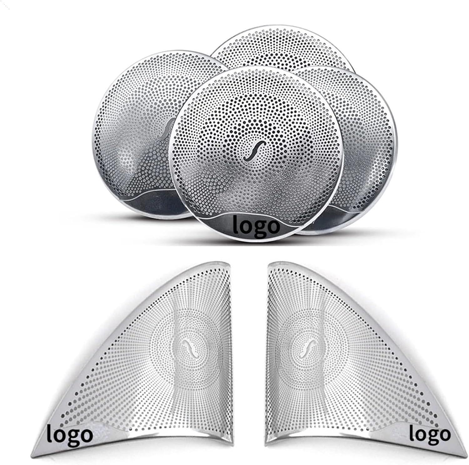 Car Audio Speaker Cover Trim Door Loudspeaker Cover Trim Car Accessories Interior Fit for Benz E/C/GLC Class W213 W205 X253 Door Audio Speaker (for C E GLC Class)