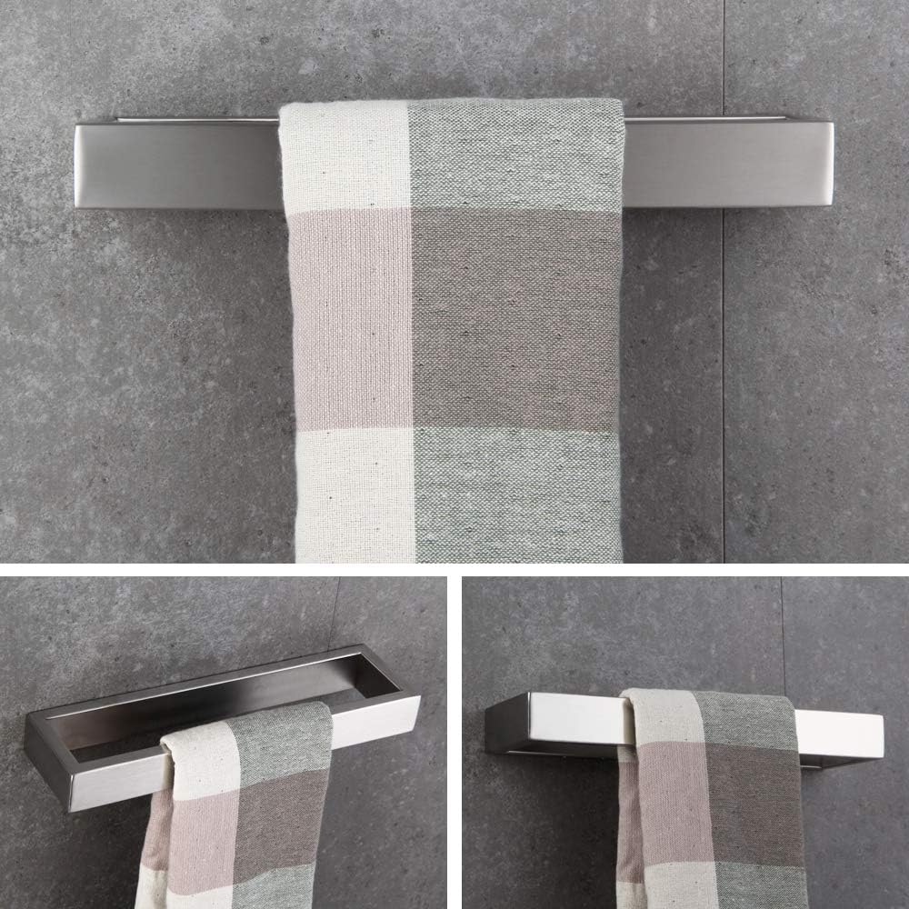 BEIGEEWY Hand Towel Holder SUS 304 Stainless Steel Towel Ring for Bath Kitchen Garage Heavy Duty Wall Mounted, Brushed Finish