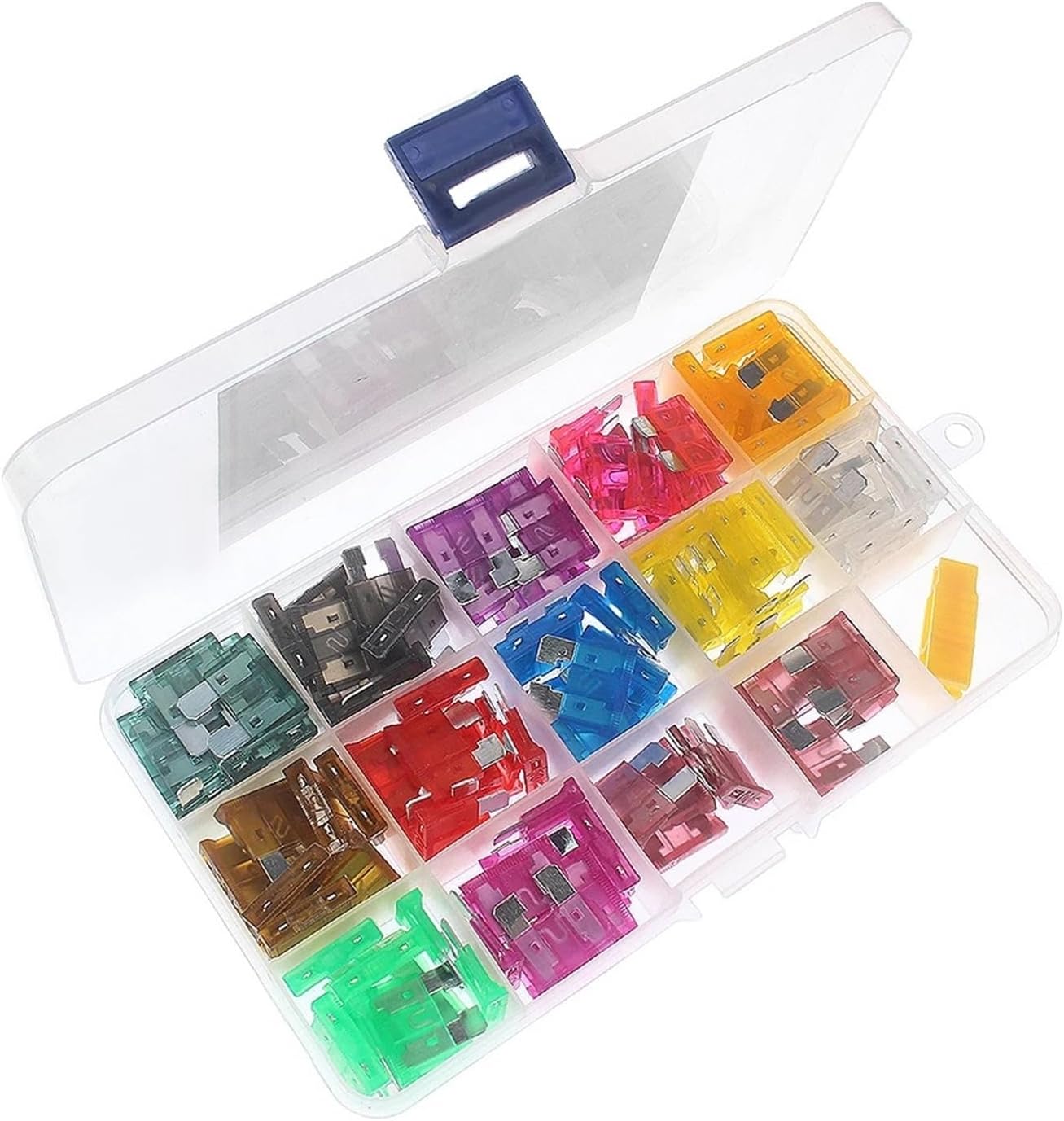 130PCS Auto Fuse Kit 1A 2A 3A 4A 5A 7.5A 10A 15A 20A 25A 30A 35A 40A Car Fuse Assortment With Box Blade Type Assorted Kit