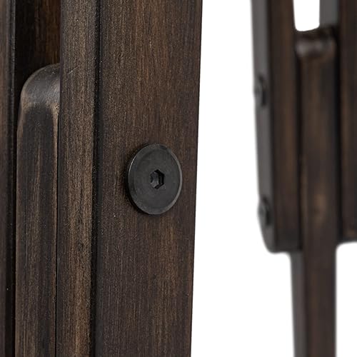 Miniatura 9 de Creative Co-Op Lámpara de pie de madera estilo trípode con pantalla de tambor