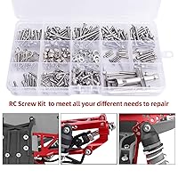 Vista 3 de Kit de tornillos RC M2.5 M3 M4, arandelas, tuercas de bloqueo, clips de cuerpo, pasadores de rueda, llave cruzada, cierre de hardware para 1/10