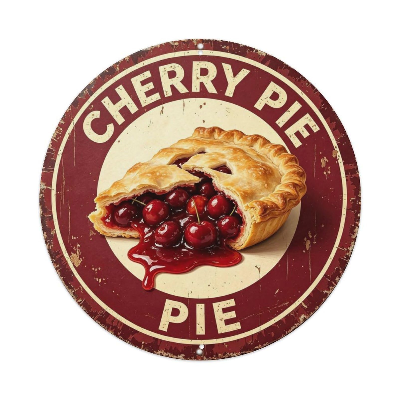 Cherry Pie Metal Tin Sign Plaque