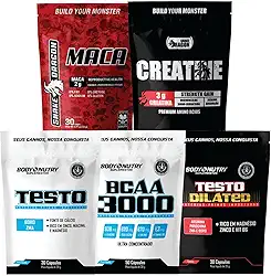 Kit 1 Vitaminas e Minerais Dilated Com Arginina 30 Caps + 1 Creatina Monohidratada Absorção 100g + 1x Vitaminas e Minerais 30 Caps + 1x BCAA 3000 Ultra Concentrado 50 Caps