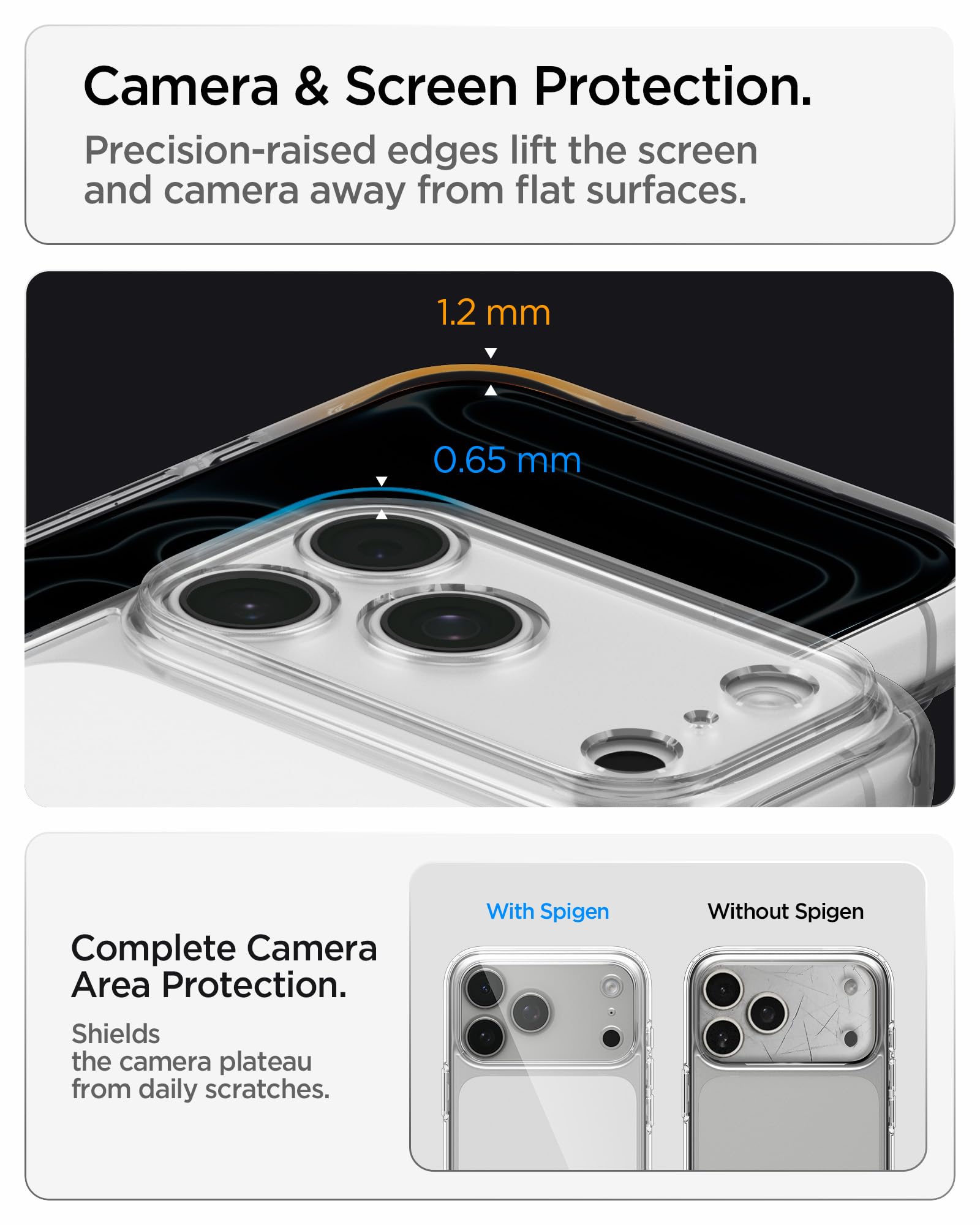 Spigen Ultra Hybrid Case for iPhone 17/18 Pro Max, Crystal Clear — Amazon image 6