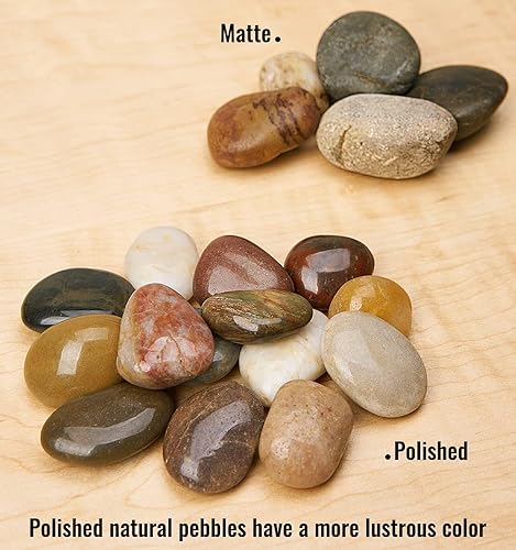 Miniatura 3 de NUPICK Rocas de río de 10 libras, guijarros pulidos de 0.8 a 1.3 pulgadas para plantas, pecera, jarrón transparente y más, piedras de colores mixtos