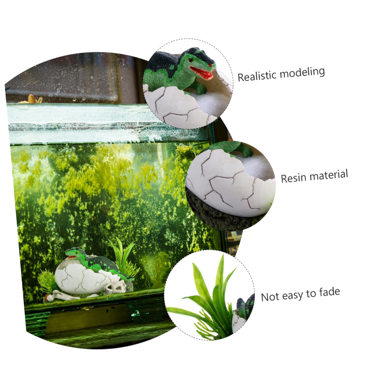 TOYANDONA Decorazione per Acquario in Resina Verde Tana per Animali Acquatici e Pompa di Ossigeno, Accessorio Funzionale per Serbatoio e Arredamento Acquario