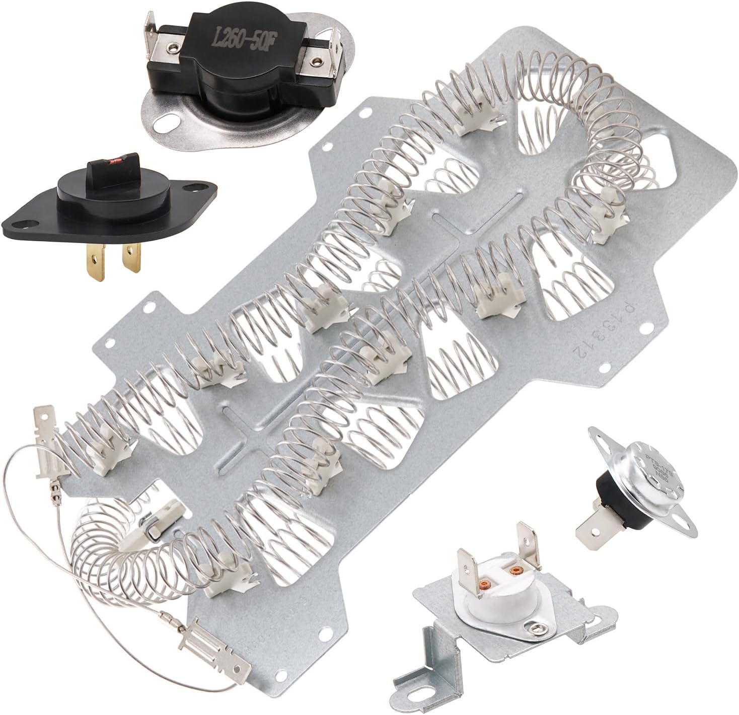 Dryer Heating Element Kit Replace for Samsung DV456EWHDWR/AA DV456ETHDSU/AA DV395ETPASU/A1 DV395ETPAWR/A1 DV393ETPAWR/A1 DV393ETPARA/A1 DV395ETPARA/A1 DV337AEW/XAA DV409AER/XAA