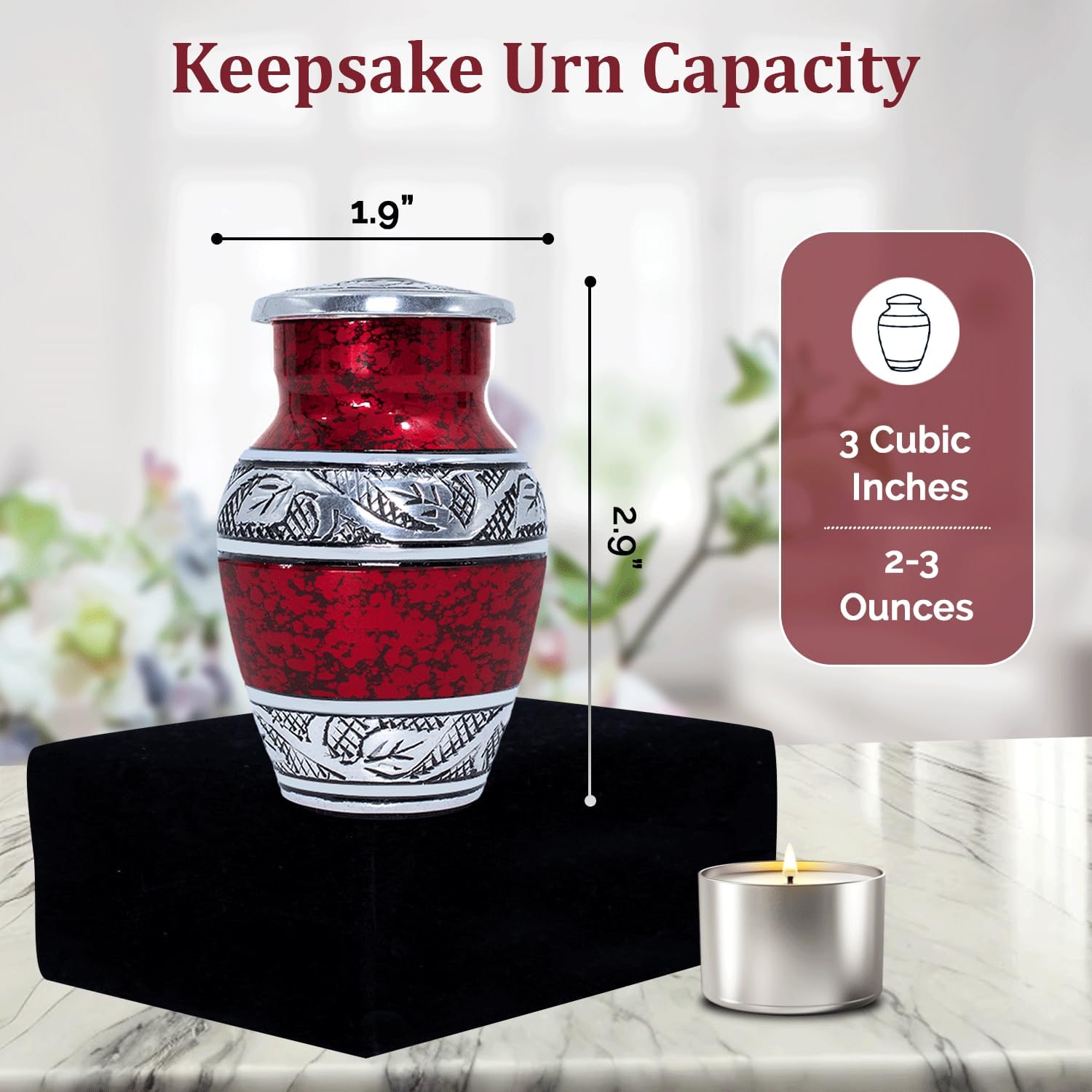 Mini Urns for Human Ashes - Set of 4 Keepsake Urns for Men & Women - Elegant Memorial Small Urns for Ashes Adult (Multicolor, Set of 4)