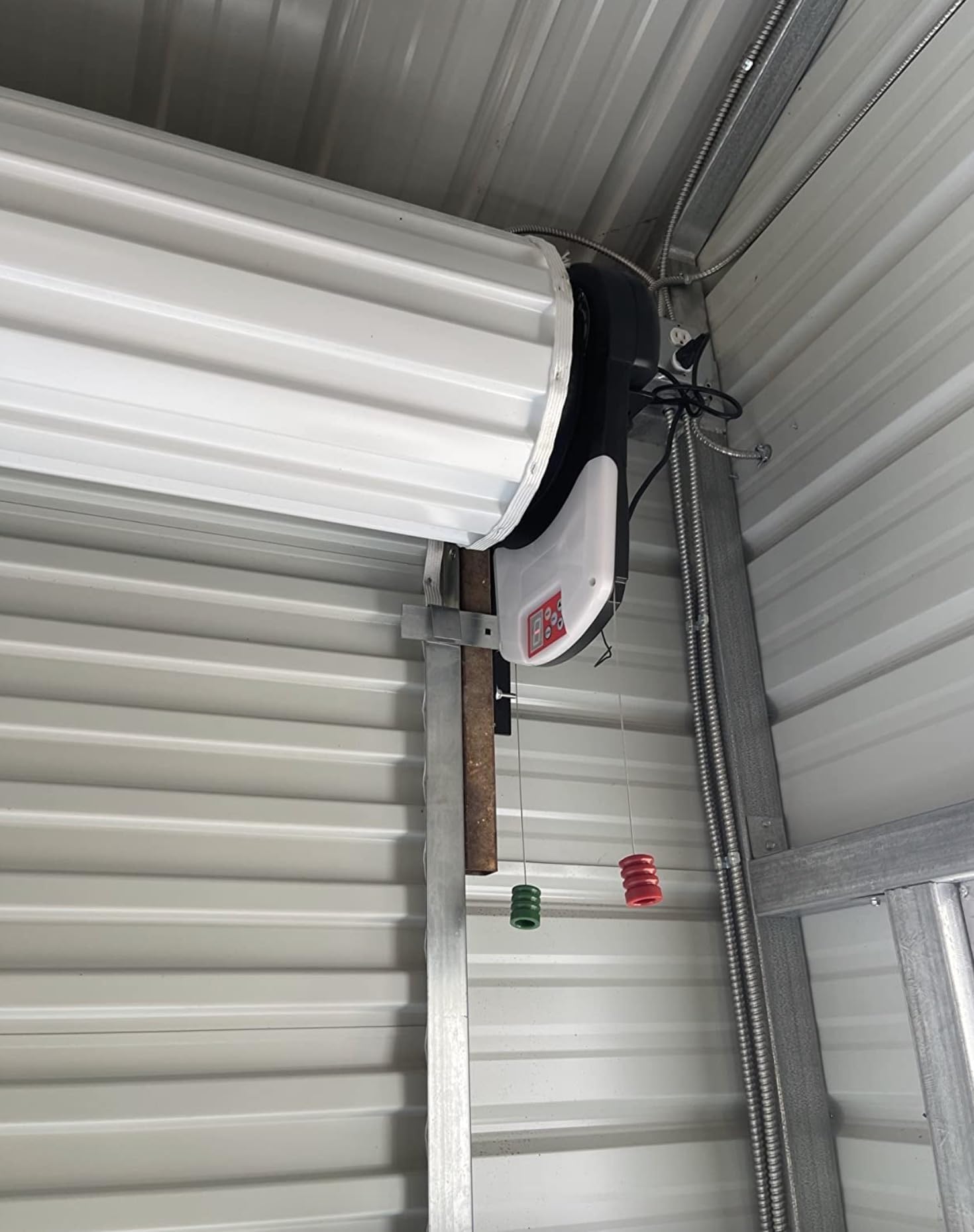 Abridor automático de puerta de garaje con motor integrado, control remoto silencioso de 24 V para almacén, granero, tienda de granja