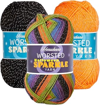 Herrschners Worsted 8 Halloween Sparkle Yarn Pack