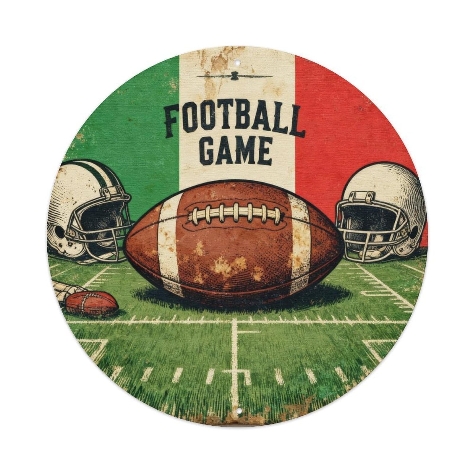 Football Game Retro Tin Sign Metal Tin Sign Plaque