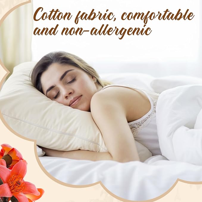 Almohada Kapok 66 x 51 cm con Funda de Algodón Ajustable miniatura 6