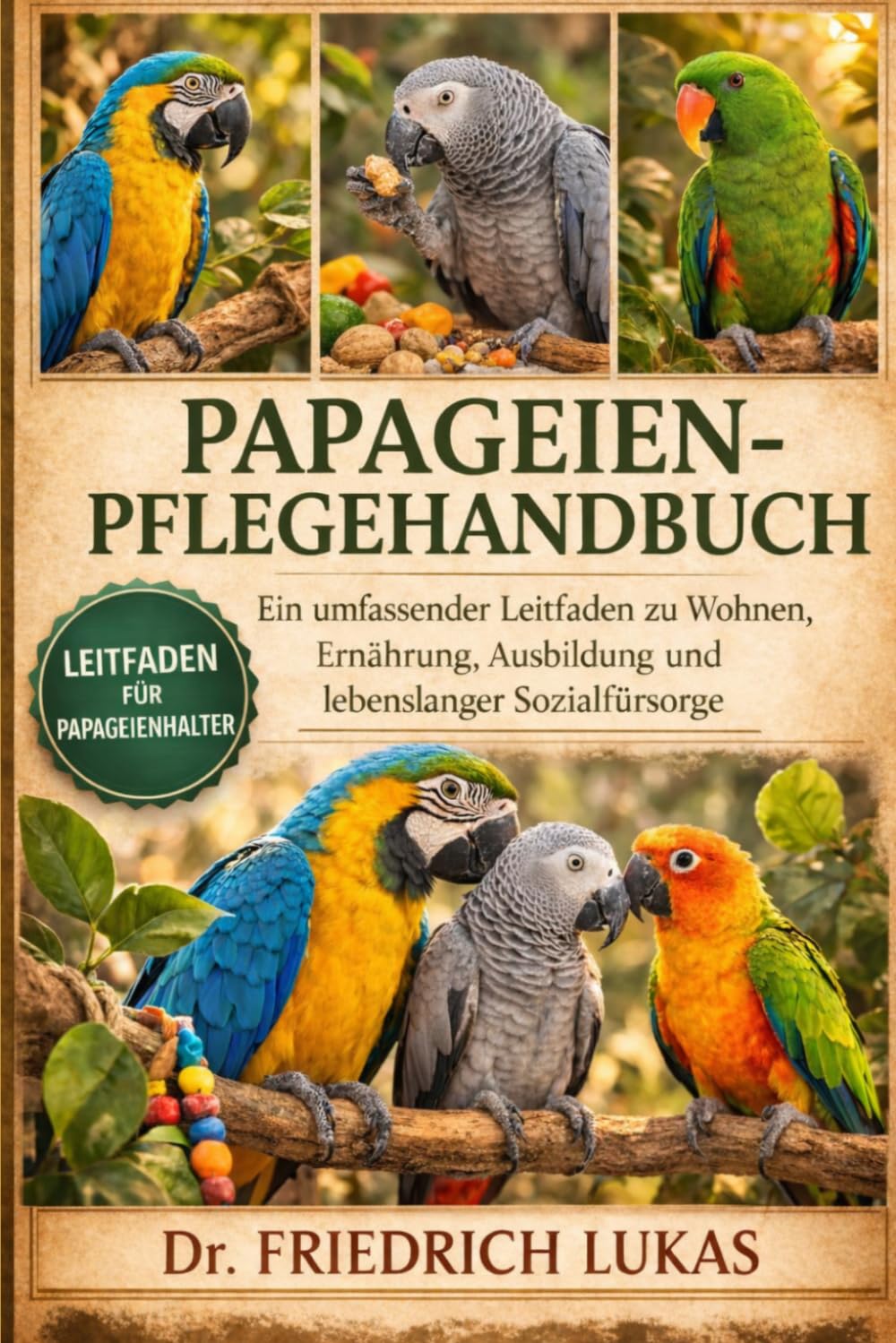 PAPAGEIEN-PFLEGEHANDBUCH: Ein umfassender Leitfaden zu Wohnen, Ernährung, Ausbildung und lebenslanger Sozialfürsorge