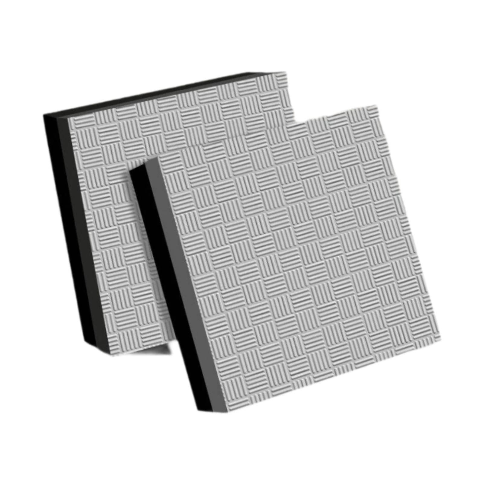 Baoblaze 2 Almohadillas de Levantamiento de Pesas Crash Drop Pads Silence Deadlift Pad Deadlift Weight Cushion para Entrenamiento, Negro Gris 50x50x4cm