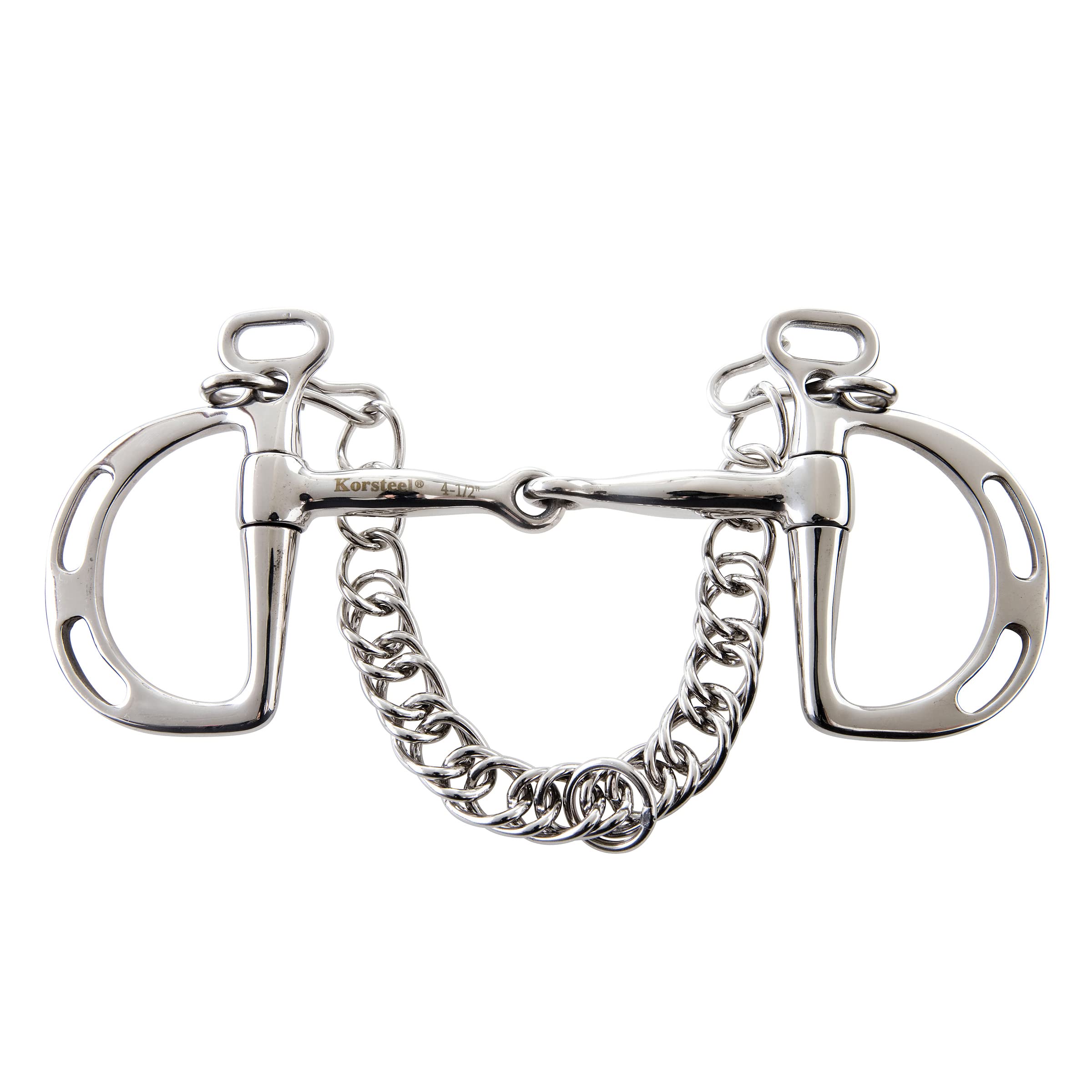 Korsteel Stainless Steel Jointed Slotted Kimblewick Bit, 6"