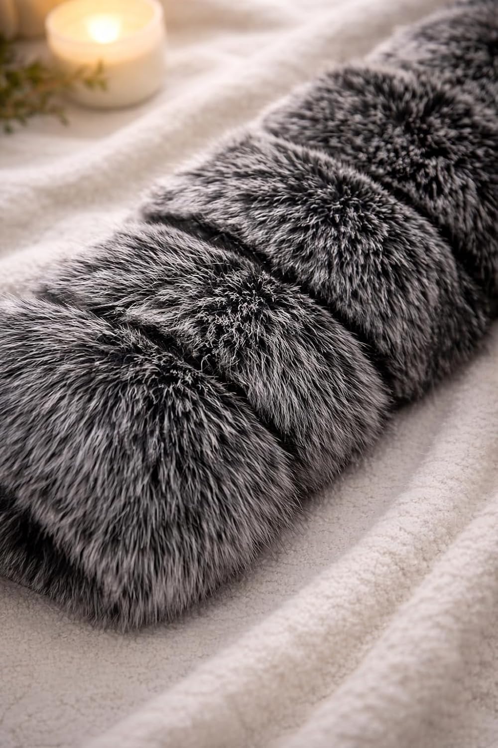 DLNYC Faux Fox Fur Layered Hooded Bolero Faux Fur Cropped Jacket Luxury Spring Fashion Jacket