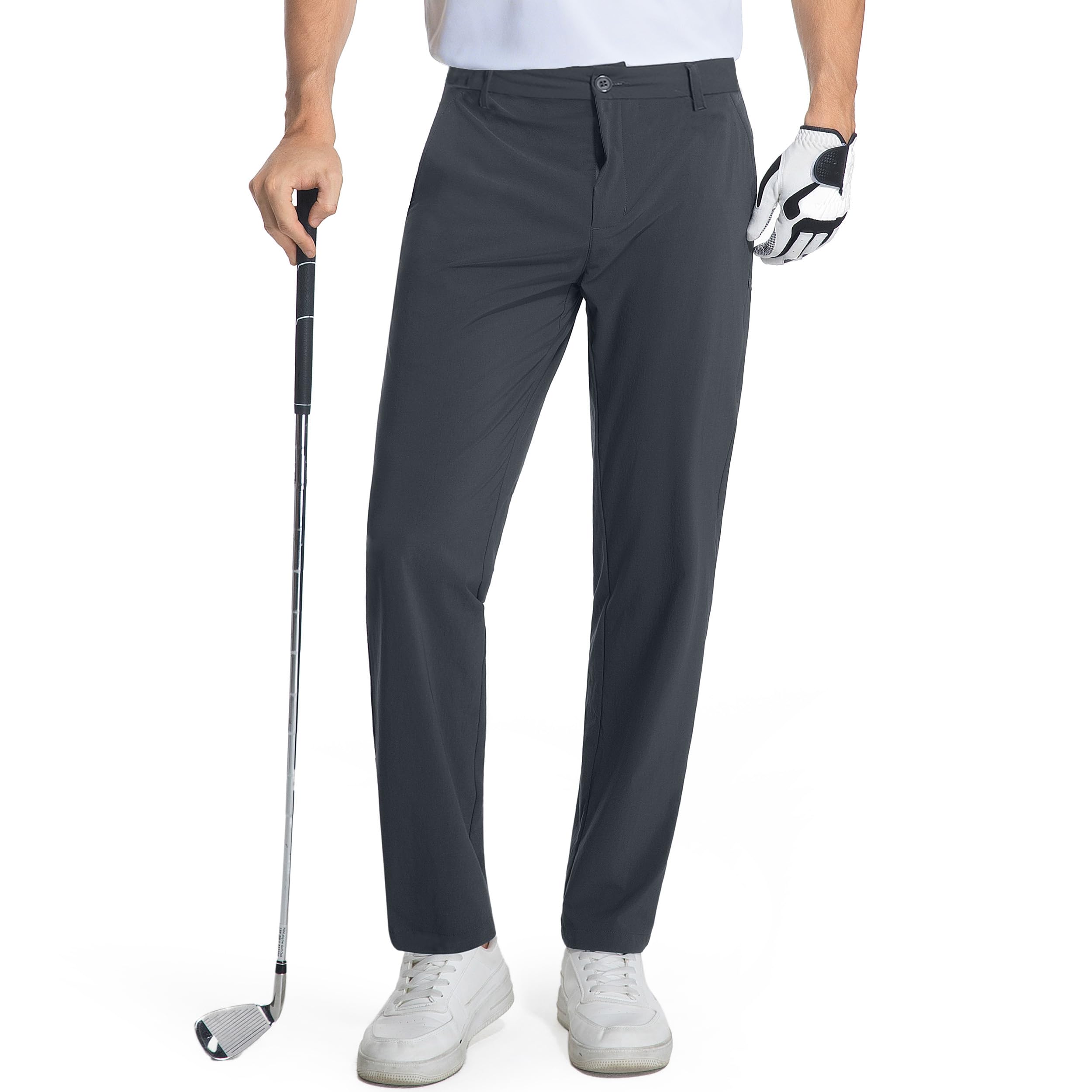 Mens Golf Pants Stretch Work Dress Pants Lightweight Trousers 30 32 Quick Dry Joggers Casual Comfy Trousers with