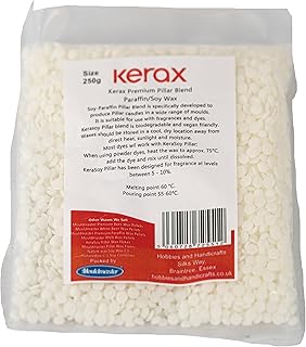 Mouldmaster 250g Kerax Paraffin Soy Blend Pillar Wax, White