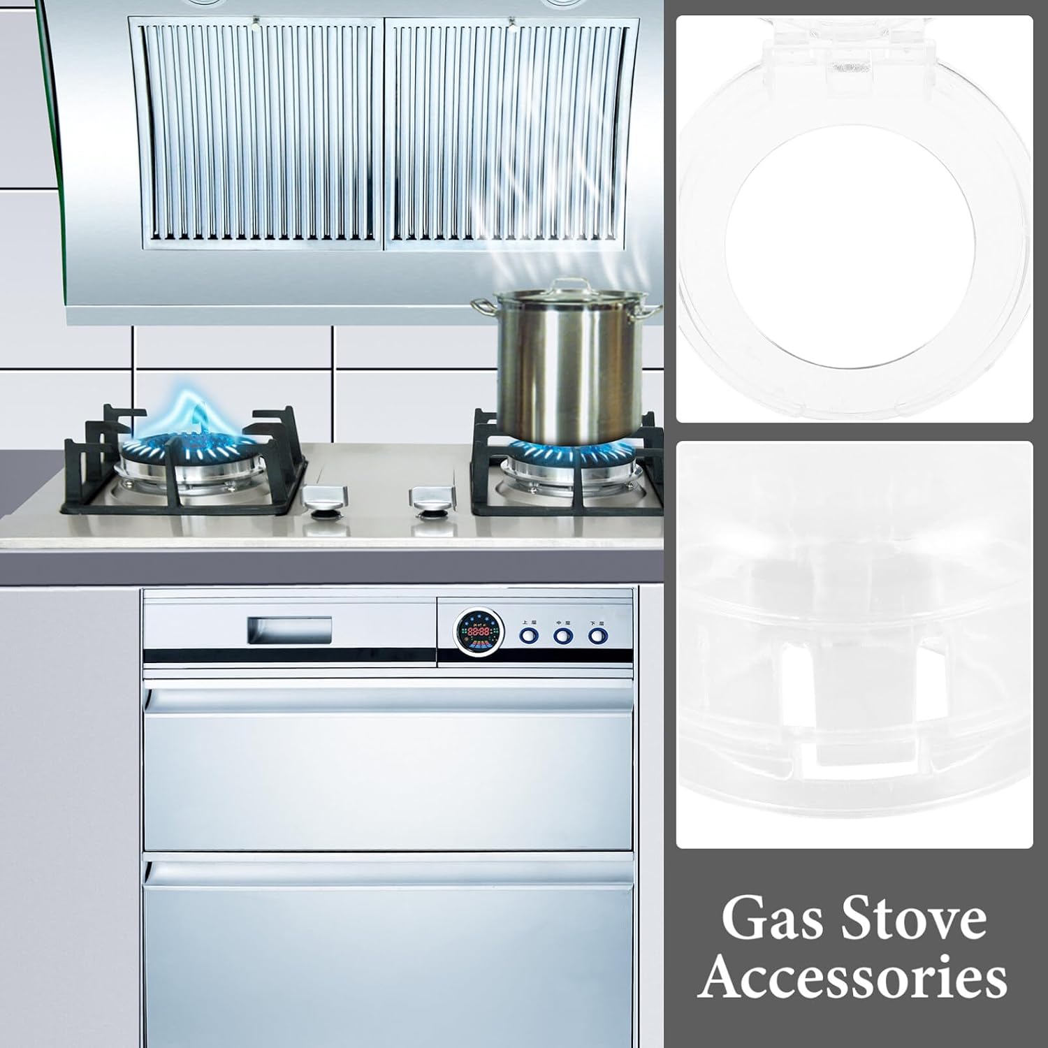 TOYANDONA 10pcs Gas Stove Knob Protectors Transparent Safety Covers for Kitchen Stove Knobs Grease Prevent Accidental Burns