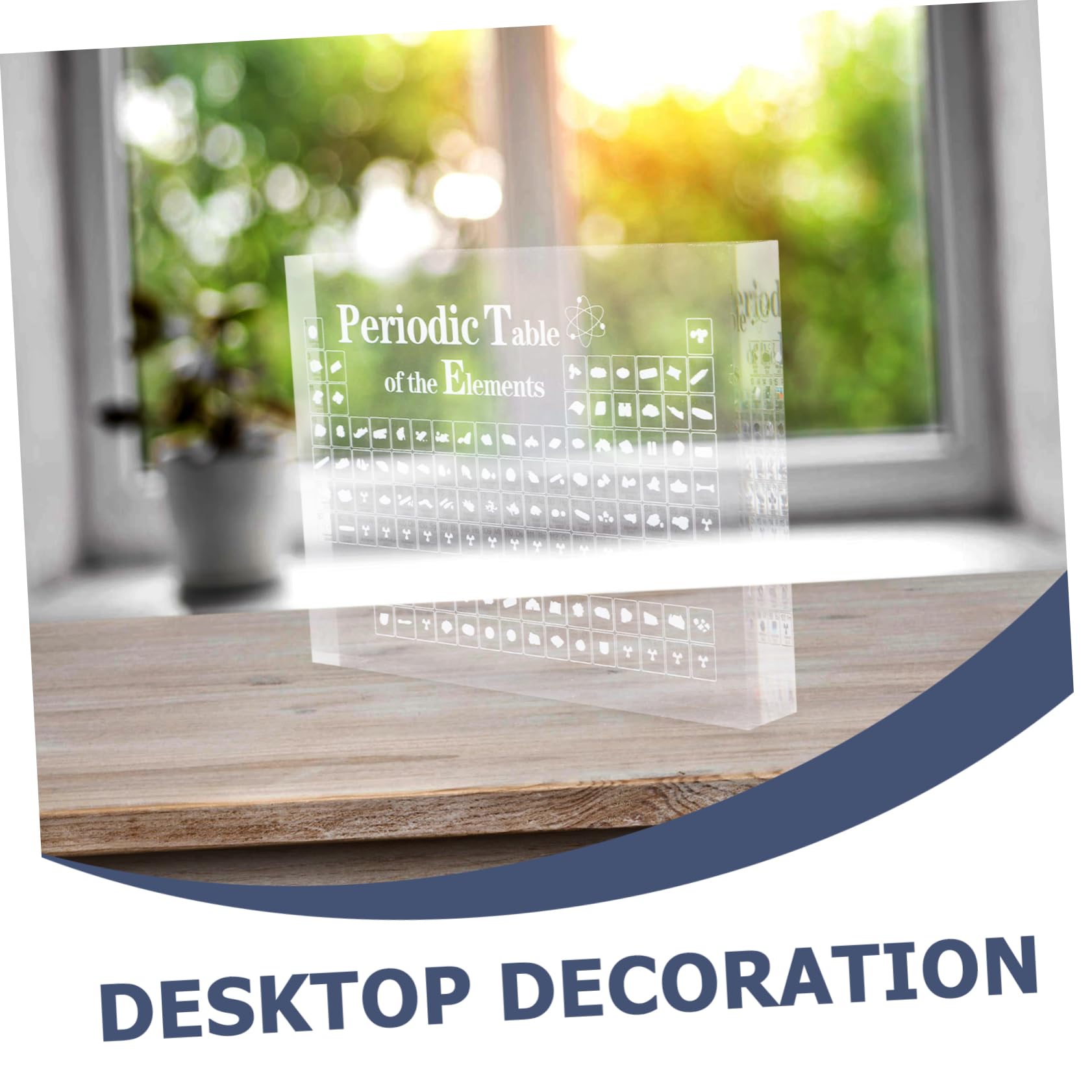 SHOWERORO Periodensystem Dekoration Aus Transparentem Acryl Kompakte Tischdekoration 150x114x20mm Mit Stabilem Standfuß Wissenschaftsdeko Für Büro Bibliothek Und Klassenzimmer