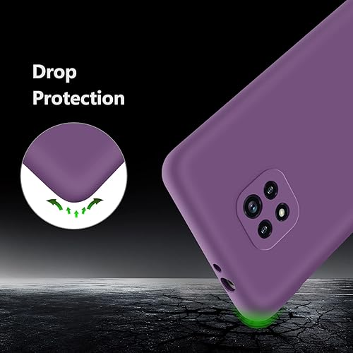 Miniatura 6 de E Segoi Moto G Power 2021 - Funda de goma de gel de silicona líquida a prueba de golpes, cojín de forro de tela de microfibra suave compatible con