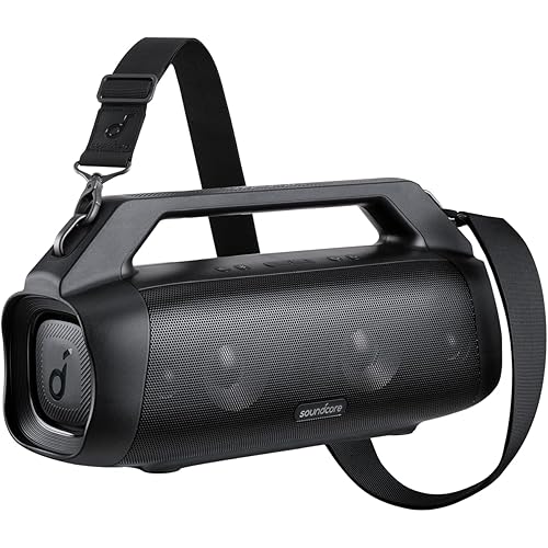 Anker Soundcore Motion Boom Plus Outdoor Speaker with 80W Booming Sound, 20H Playtime, IP67 Waterproof and Dustproof, Type-C, Custom EQ, Bluetooth 5.3, Portable Bluetooth Speaker (Renewed)