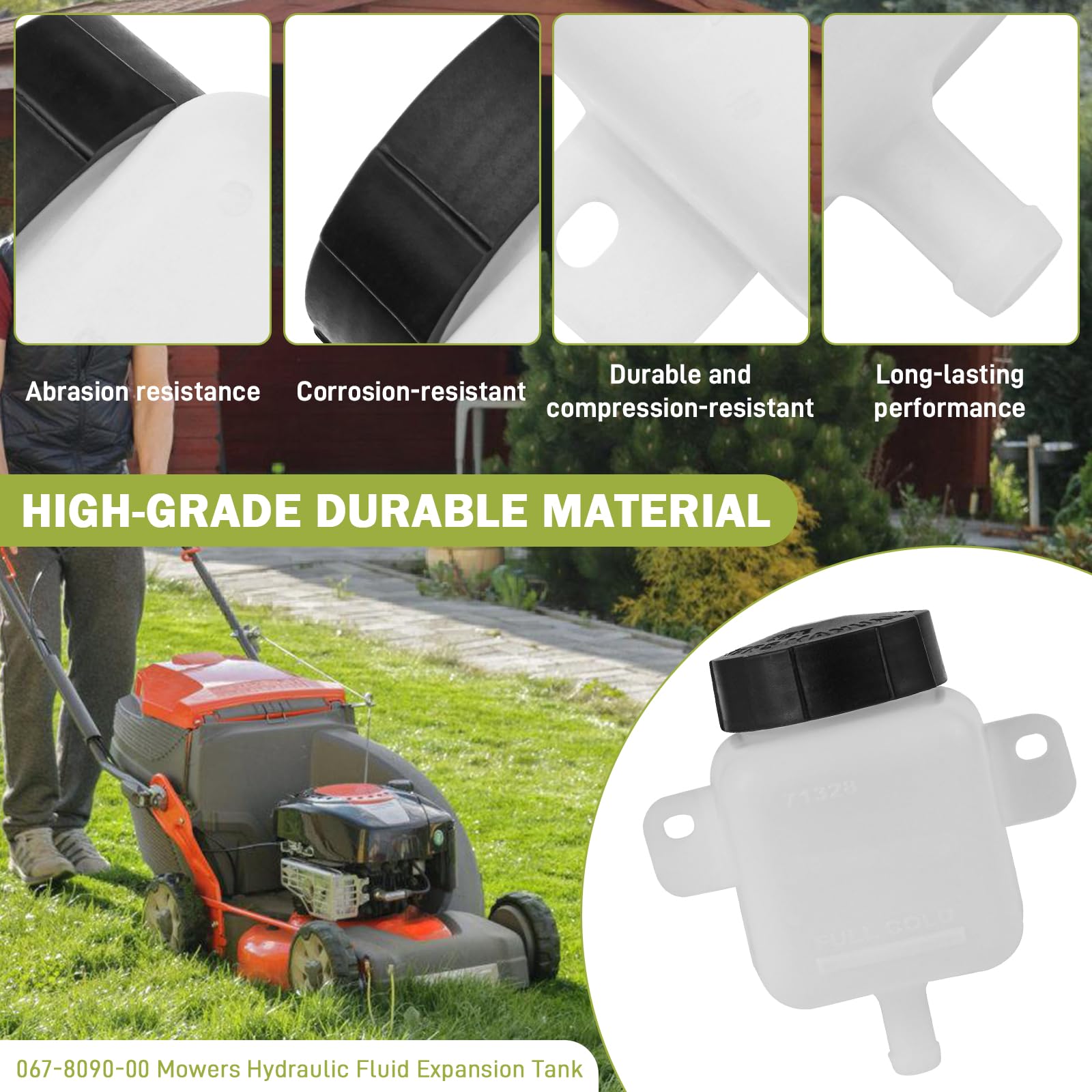 067-8090-00 - Depósito de expansión de líquido hidráulico de metal universal de repuesto para cortacéspedes Bad Boy 067-8090-00, para modelos Zt Elite y Maverick