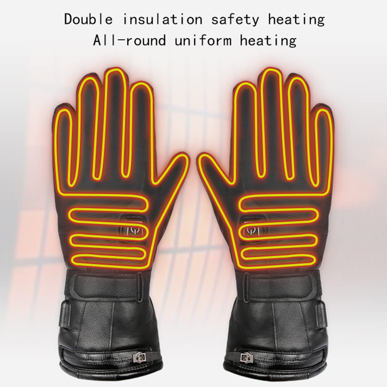 CHEWYNP Guantes de Invierno para Hombres y Mujeres: Guantes Impermeables y cálidos para Clima frío, Guantes térmicos con Dedo de Pantalla táctil 3 Niveles de calefacción 4000 mAH para Moto