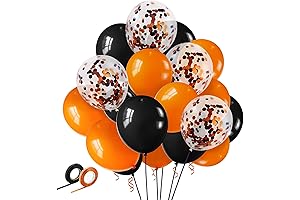 Haunting Hues for Your Halloween: Orange and Black Balloons 50 Pack