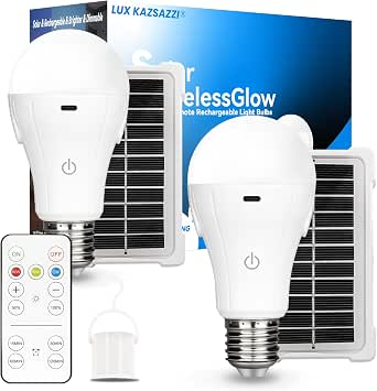 Solar & USB Rechargeable Light Bulbs with Remote and Touch Control