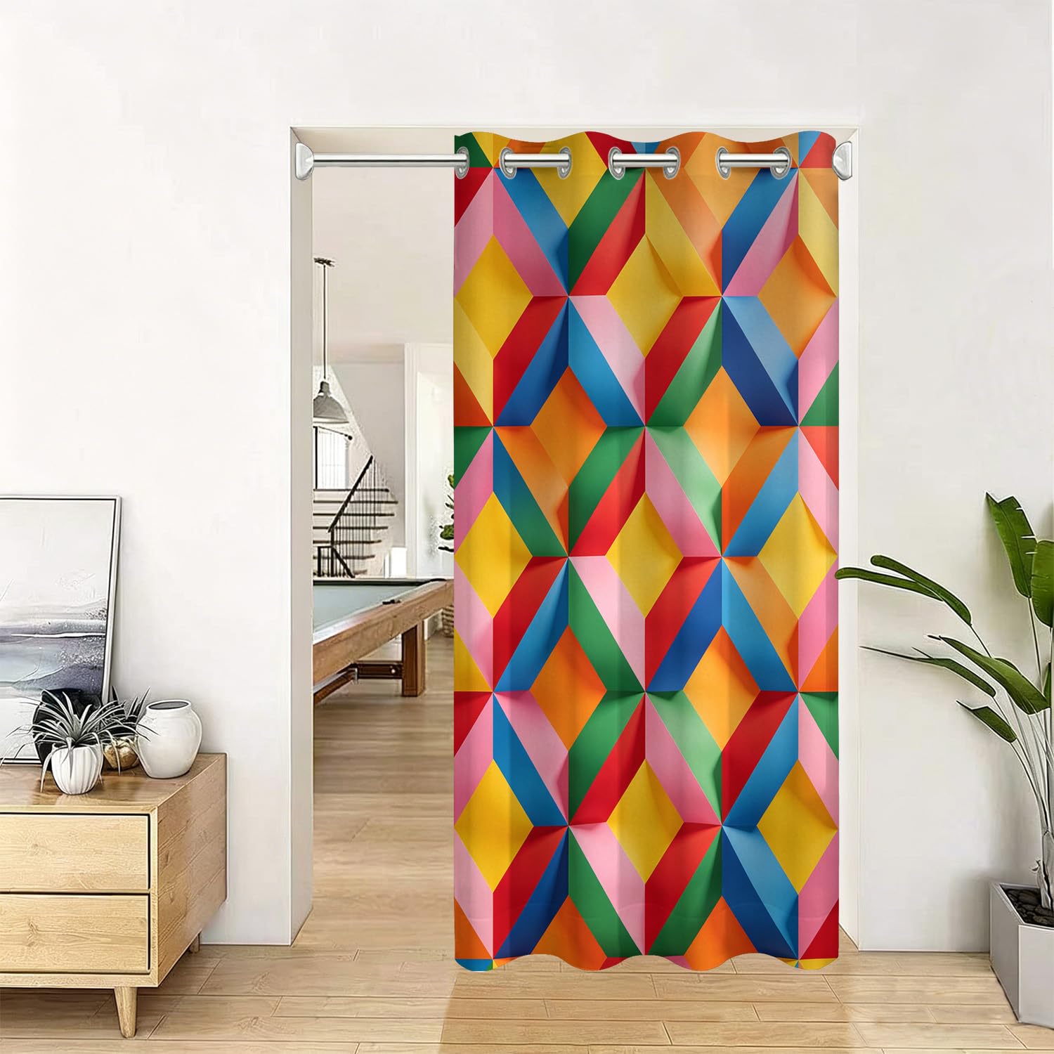 Rideau de porte isolant thermique anti-froid occultant à oeillets D786